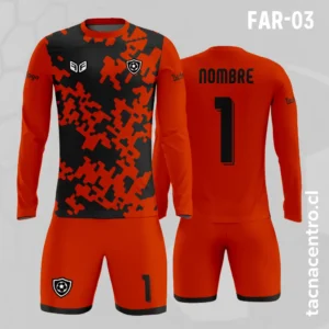 Camiseta de Arquero rojo con manchas negras