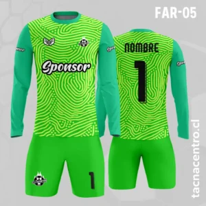 Camiseta de Arquero verde agua con rayas