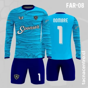 Camiseta de Arquero con Textura celeste y azul