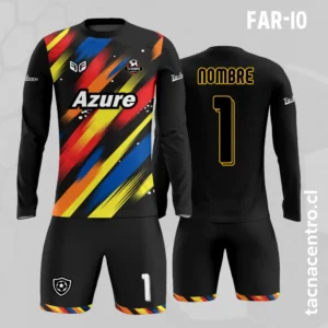 Camiseta de Arquero Negro amarillo rojo
