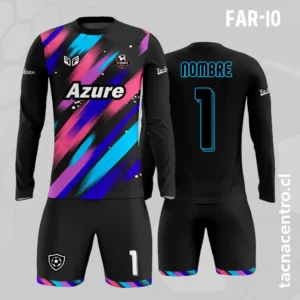 Camiseta de Arquero Negro celeste rosado