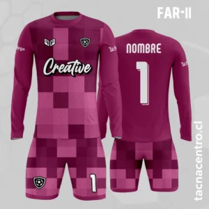 Camiseta de Arquero Cuadros guindas