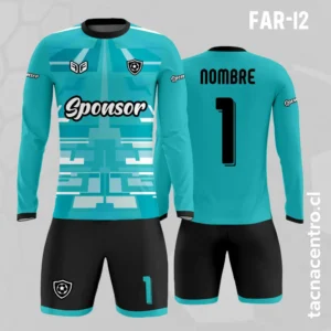 Camiseta de Arquero Turquesa Blanco Negro