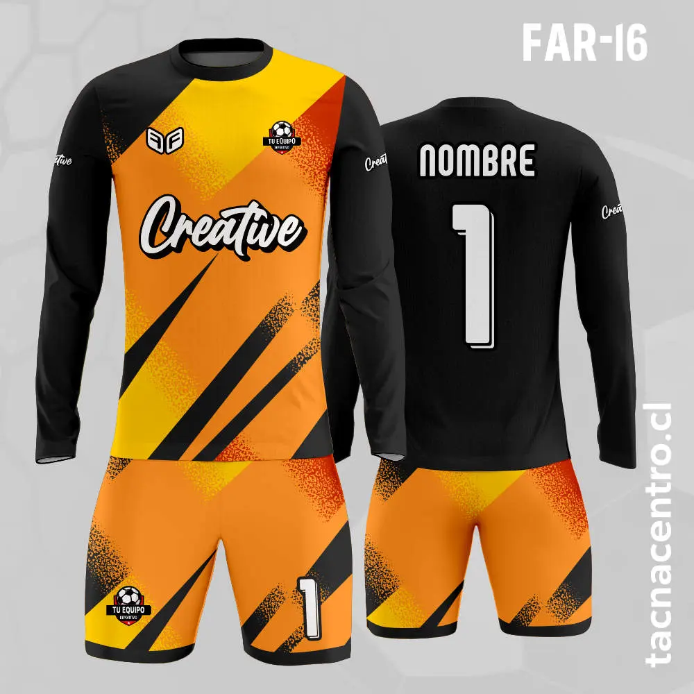 Camiseta de Arquero Naranja con Negro