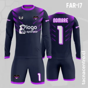 Camiseta de Arquero Azul Oscuro y morado