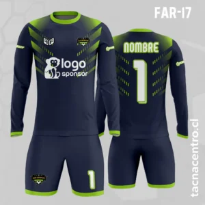 Camiseta de Arquero Azul Oscuro y verde