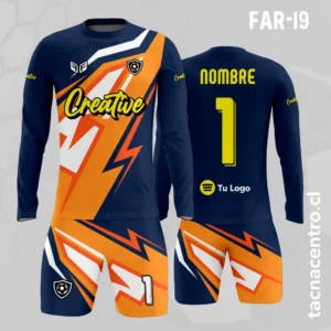 Camiseta de Arquero naranja Azul Blanco
