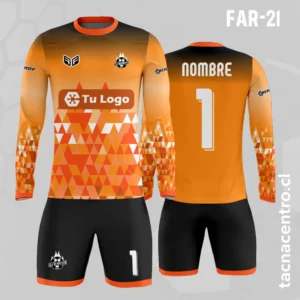 Camiseta de Arquero naranja Gris Triángulos