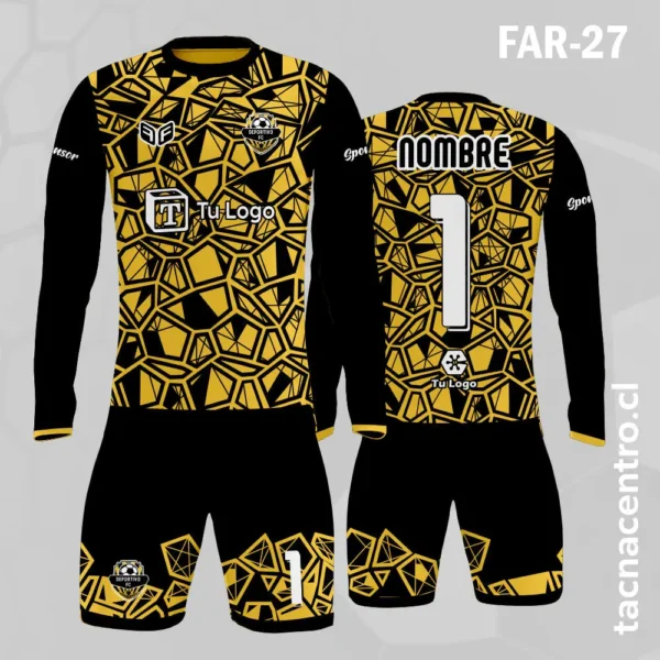 Camiseta de Arquero Patrones Amarillos y Negro 1 Camiseta de Arquero Patrones Amarillos y Negro