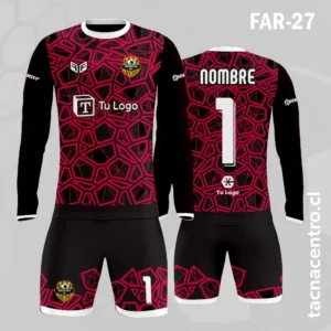 Camiseta de Arquero Patrones guinda y Negro