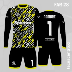 Camiseta de Arquero negro amarillo blanco