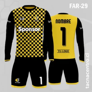 Camiseta de Arquero negro amarillo cuadros