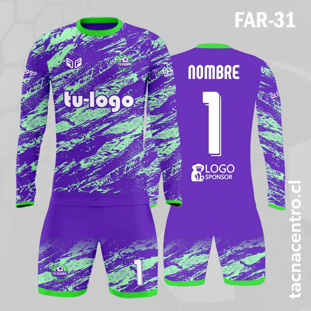 Camiseta de Arquero Morado Verde