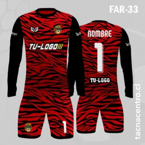 Camiseta de Arquero Negro rojo Tigre
