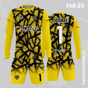 Camiseta de Arquero amarillo con Patrones Negros