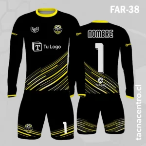 Camiseta de Arquero negro con amarillo