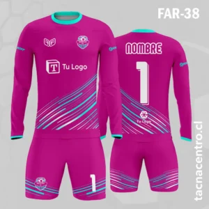 Camiseta de Arquero rosado con celeste