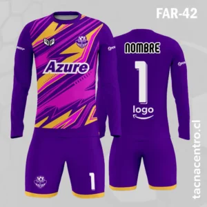 Camiseta de Arquero morado amarillo rosado