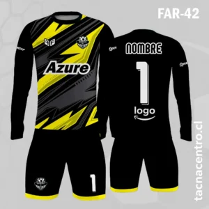 Camiseta de Arquero Negro amarillo gris