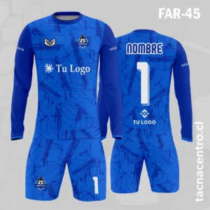 Camiseta de Arquero azul con Mangas azuladas