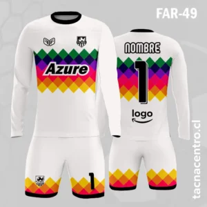 Camiseta de Arquero blanco franja roja negra