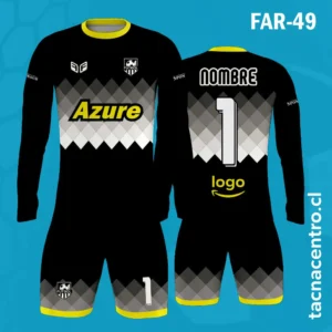 Camisetas de Fútbol Personalizadas: Diseño Gratis 58 Camiseta de Arquero Negro Amarillo Gris