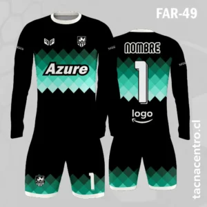 Camiseta de Arquero Negro franja verde