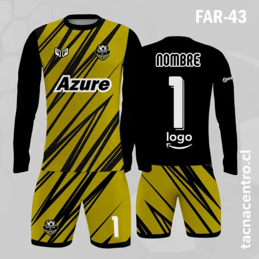 Camiseta de Arquero Negro con Dorado