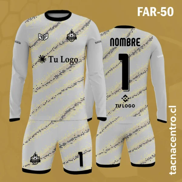 Camiseta de Arquero Blanco con puntos amarillos 1 Camiseta de Arquero Blanco con puntos amarillos