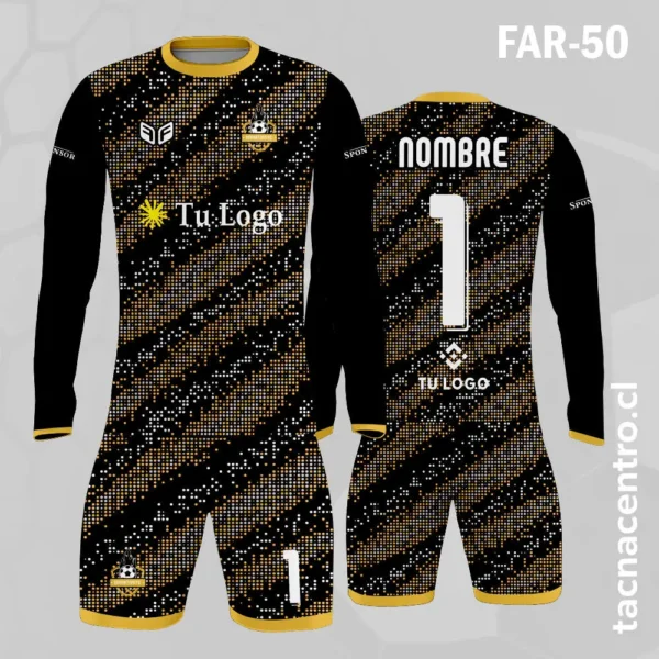 Camiseta de Arquero Blanco con puntos amarillos 4 Camiseta de Arquero negro con puntos amarillos