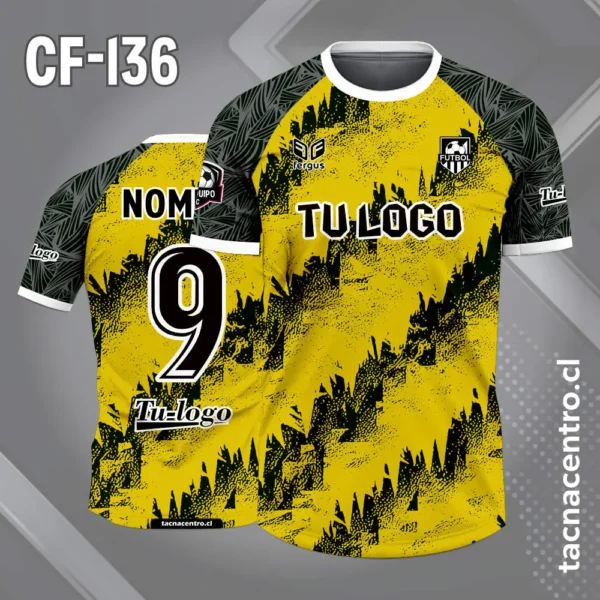 Camiseta de futbol Negro con Amarillo 1 Camiseta de futbol Negro con Amarillo