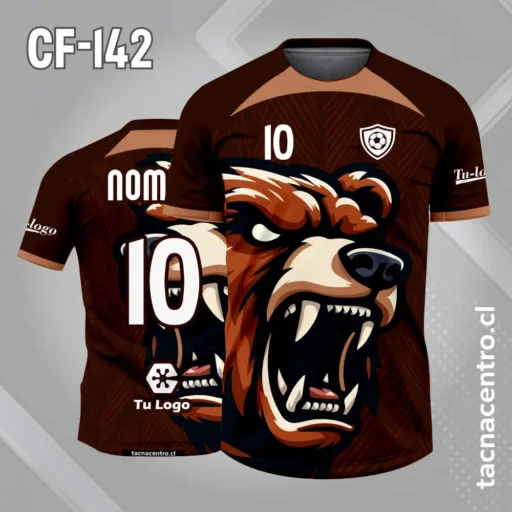 Camiseta de futbol Oso Negro Marron