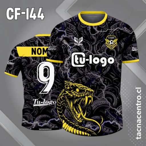 Camiseta de Futbol Serpiente Amarillo Negro