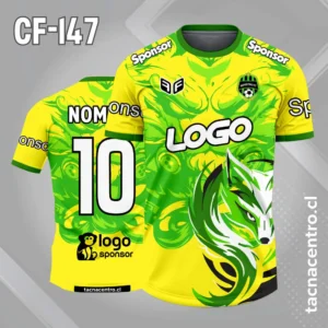 Camiseta de futbol zorro amarillo verde