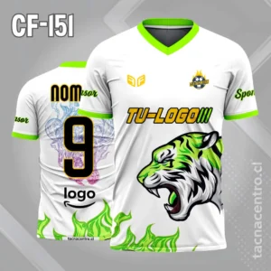 Camiseta de futbol tigre blanco verde