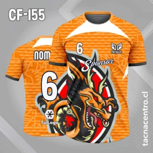 Camiseta de futbol dragon naranja