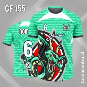 Camiseta de futbol dragon verde claro
