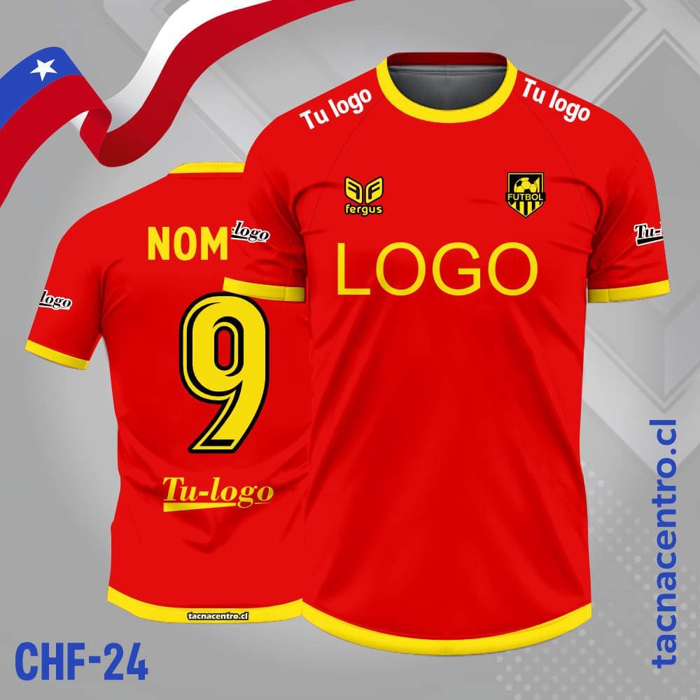 camiseta-de-futbol-union-espanola-2024 rojo