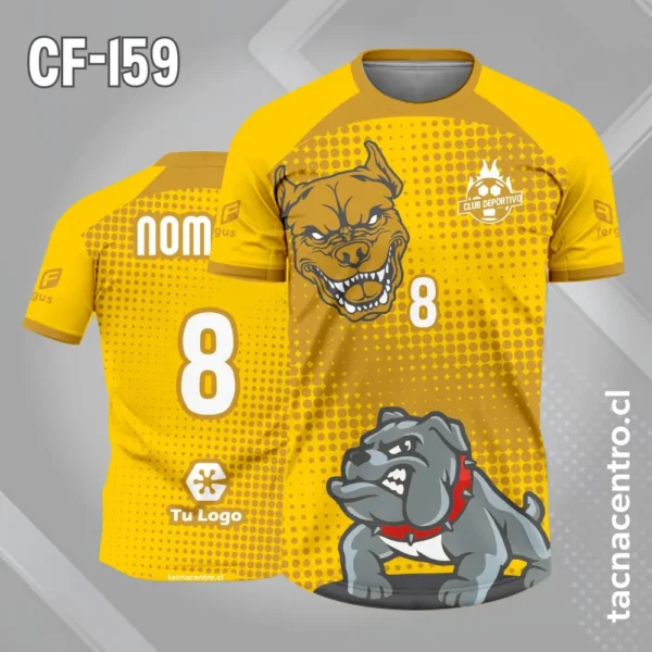 Camiseta de Futbol Perro Rojo Negro 2 Camiseta de Futbol Perro amarillo