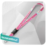 lanyard personalizado con logo sublimado  con tiptop y gancho metalico