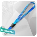 lanyard personalizado con logo sublimado  con tiptop y gancho metalico