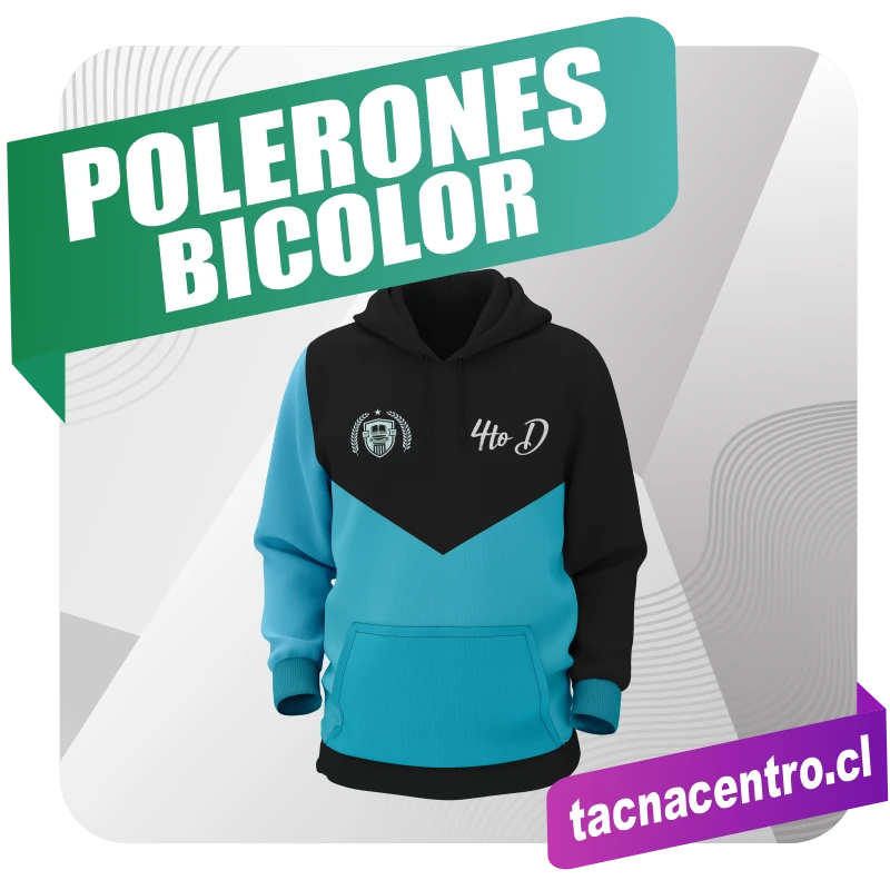 polerones bicolor diseño personalizado chile