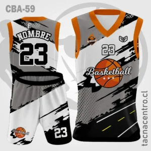 Camisetas de Basketball gris blanco naranja