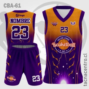 Camisetas de Basketball morado anaranjado luz