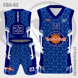 Camisetas de Basketball azul blanco mangas azules