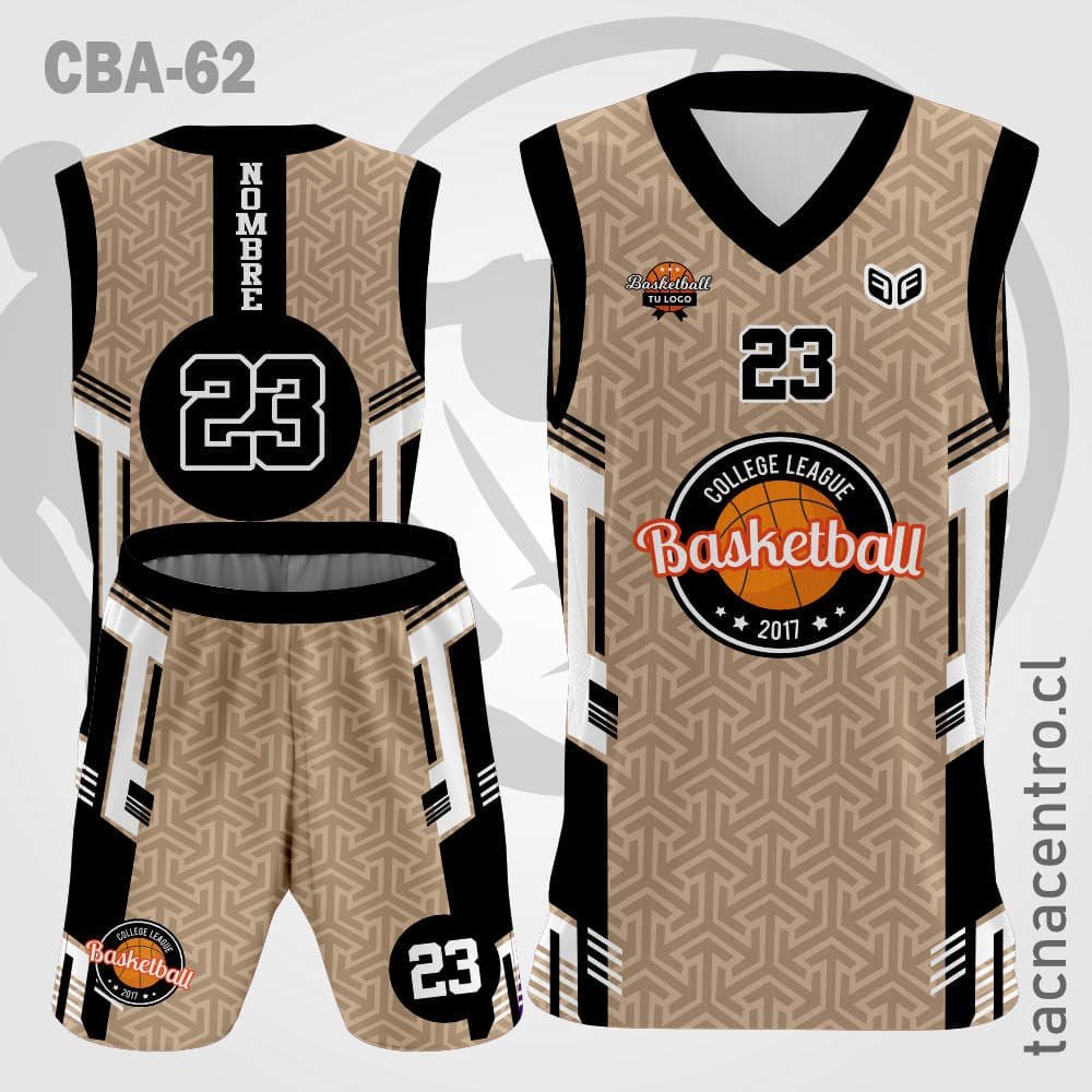 Camiseta de Basketball Cafe blanco mangas negras