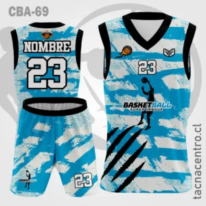 Camisetas de Basketball celeste con garras negras