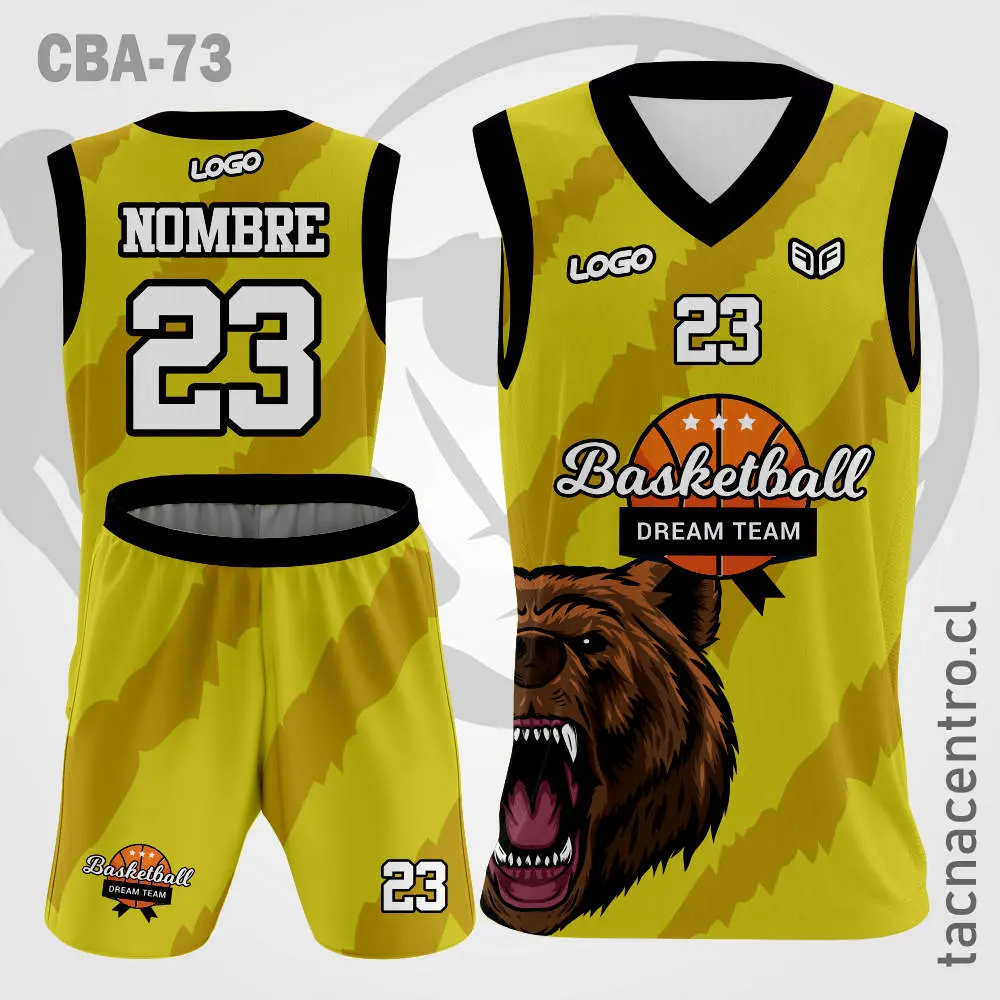 Camiseta de Basketball Amarillo Cabeza de oso