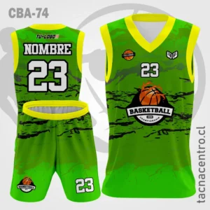 Camisetas de Basketball verde con manchas negras