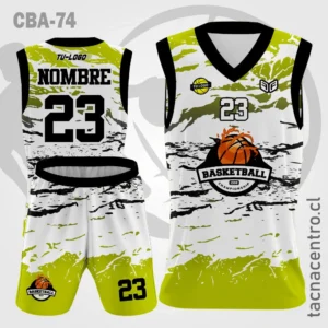 Camisetas de Basketball blanca con manchas negras